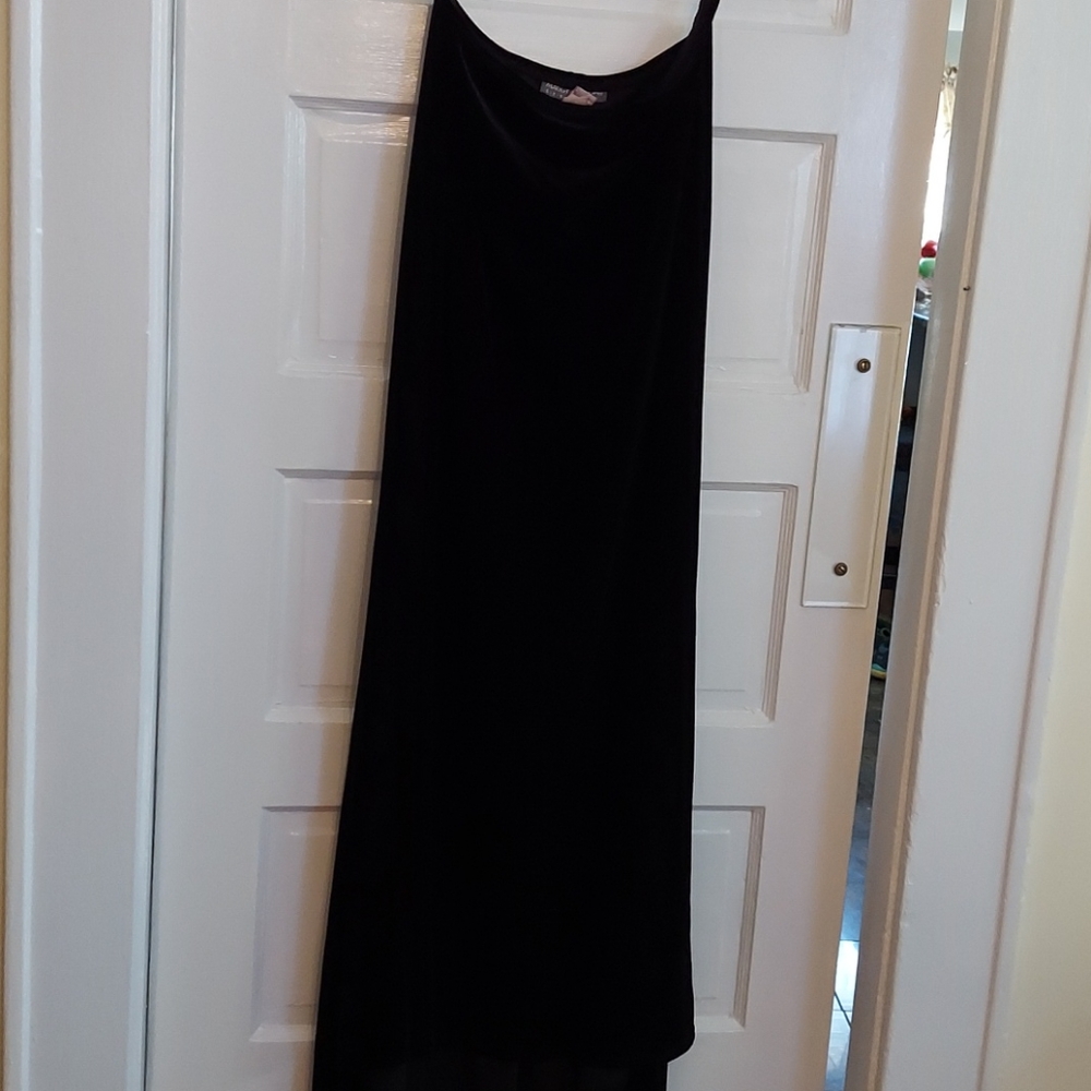 Velvet high low long skirt
